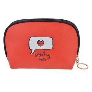 Toilet bag ladies 19x5x12 cm red polyester