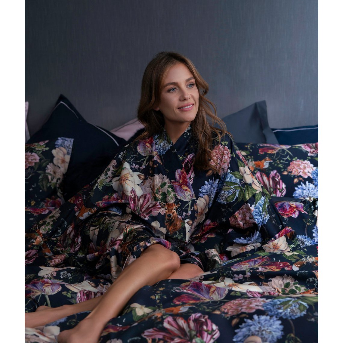 Beddengoedset Magic Garden Donkerblauw