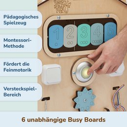 Set - BusyBoard maison natura/menthe et cube créatif
