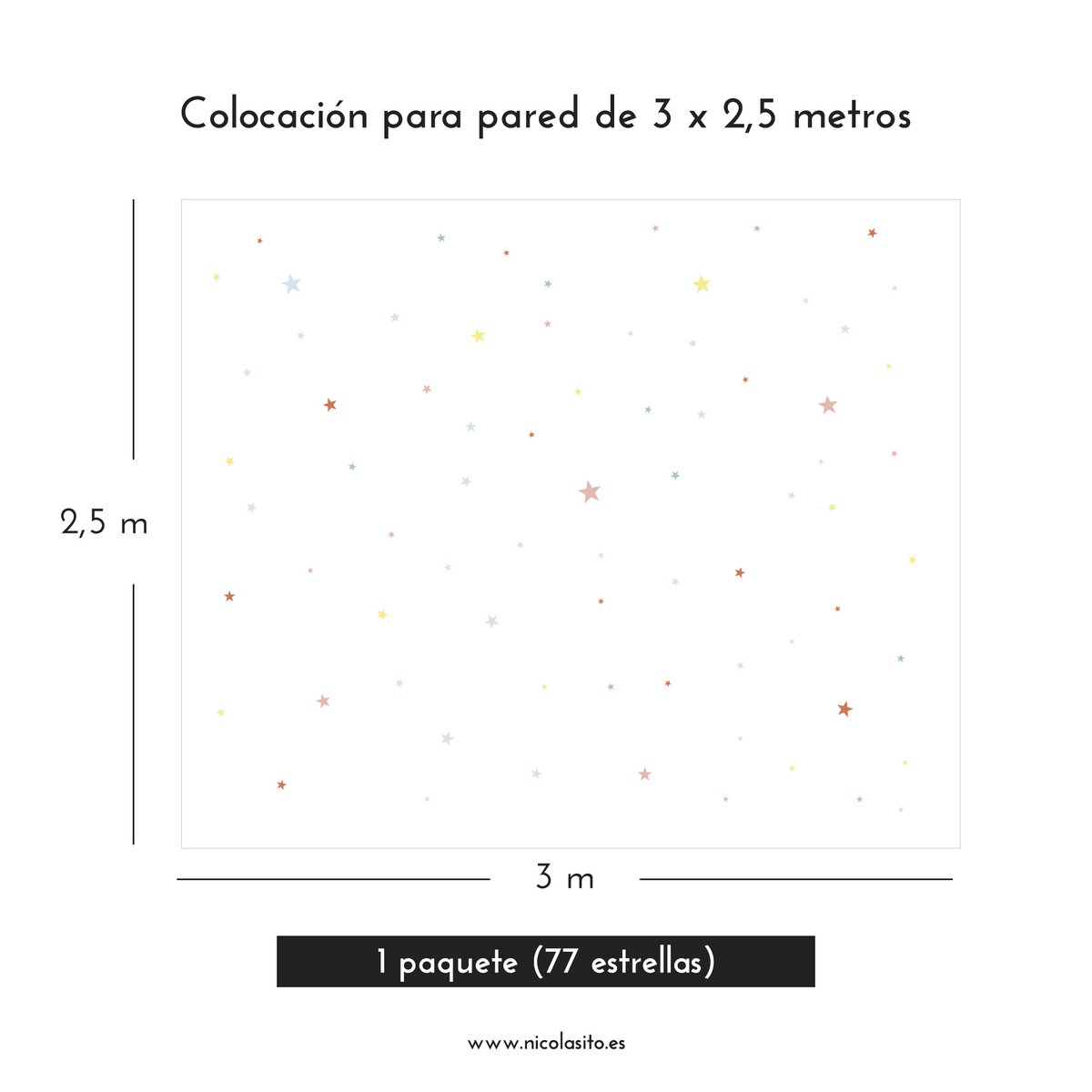 Vinilo Estrellas Pastel