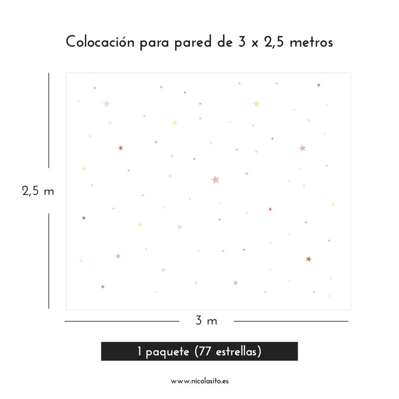 Vinilo Estrellas Pastel