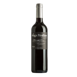 Crianza red wine D.O.Ca. Rioja Vega Medina, a full-bodied, oak-aged red wine from the Rioja region of Spain.