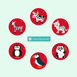 Contrast. Stickers made of high-quality acetate silk. For babies