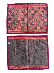 Set aus 2 x gesteppten Sari-Tischsets A