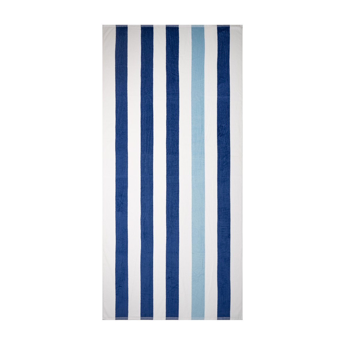 Beach Towel, 100% cotton, 90x190 cm, Stripe Navy/Light Blue
