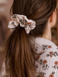 Scrunchie large / floral vintage
