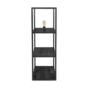 Vloerlamp Vintage Zwart Mangohout 120 cm