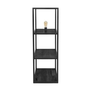 Vloerlamp Vintage Zwart Mangohout 120 cm