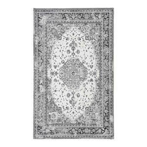 Havana-Fußmatte – Chenille-Polyester, Schwarz/Weiß – 50 x 80 cm