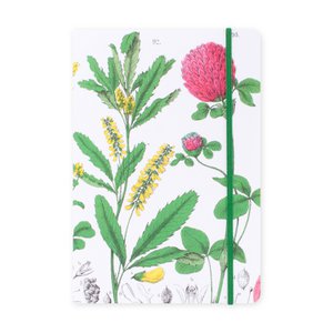 Softcover-Buch, A5, Rotkleeblume, Hortus Botanicus