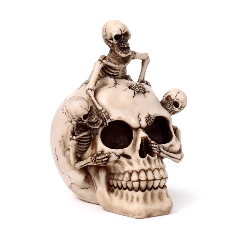 Schädel mit platzenden Skeletten