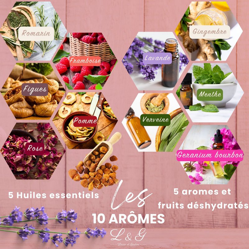 L&G® Tesæt Infusionsforberedelse og smagning - Gaveideer - Original gør-det-selv te-gaveæske - Jul, fødselsdag - Fremstillet i Frankrig - Kvalitetsingredienser og tilbehør