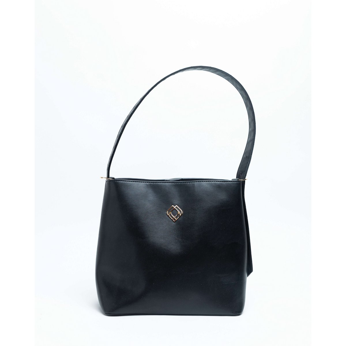 Bucket Bag Nila Bamboo Leather Black