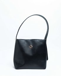 Bucket Bag Nila Bamboo Leather Black