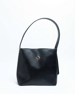 Bucket Bag Nila Bamboo Leather Black