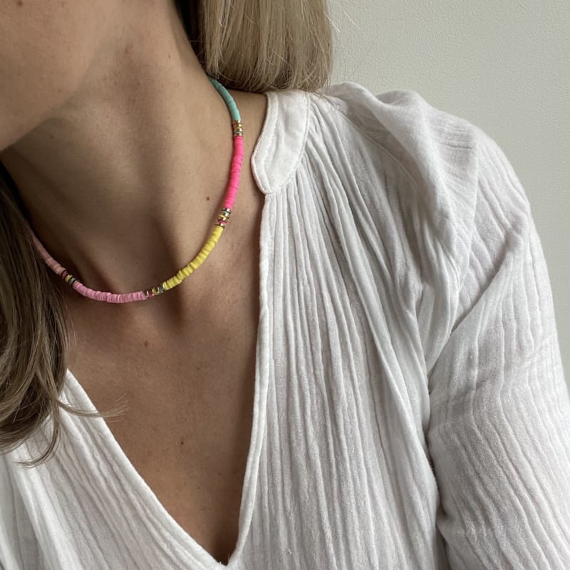 Surf Necklace | Multicolor block