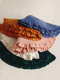 Mata Soft Velvet z Falbanką „Musztarda”