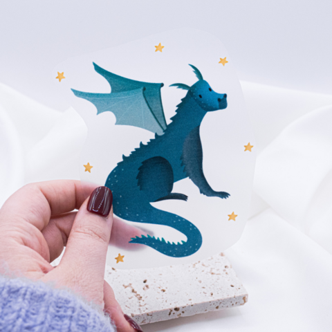 Bügelbild Drache Magie Aufnäher - Geschenk Shirt verzieren Drache Kindershirt