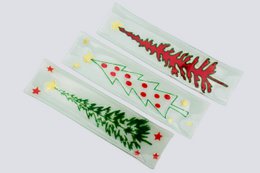 Xmas U Shape Long set of 3 42x11 Green, Red & White Xmas Trees Set of 3