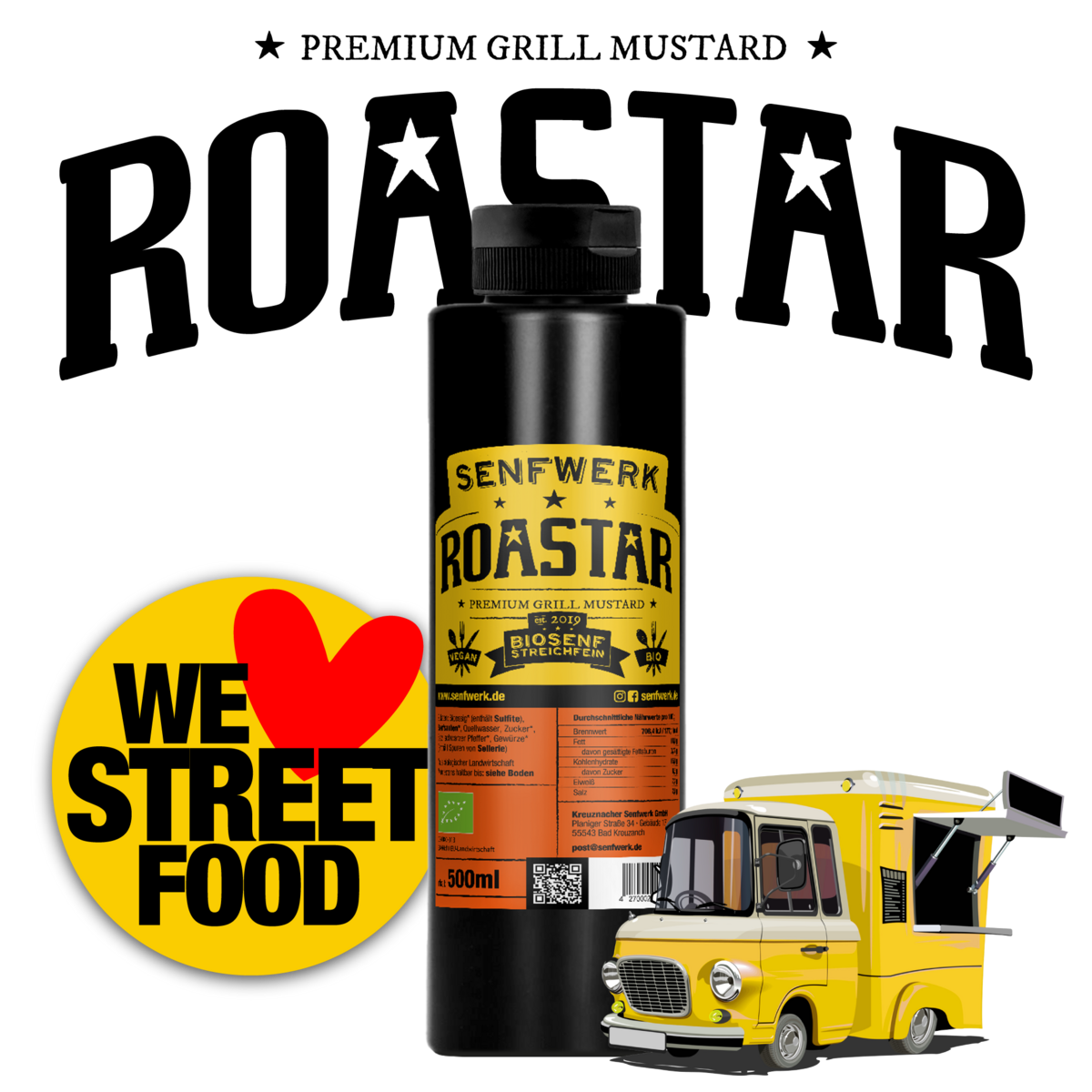 ORGANIC mustard spread - Roastar 500ml