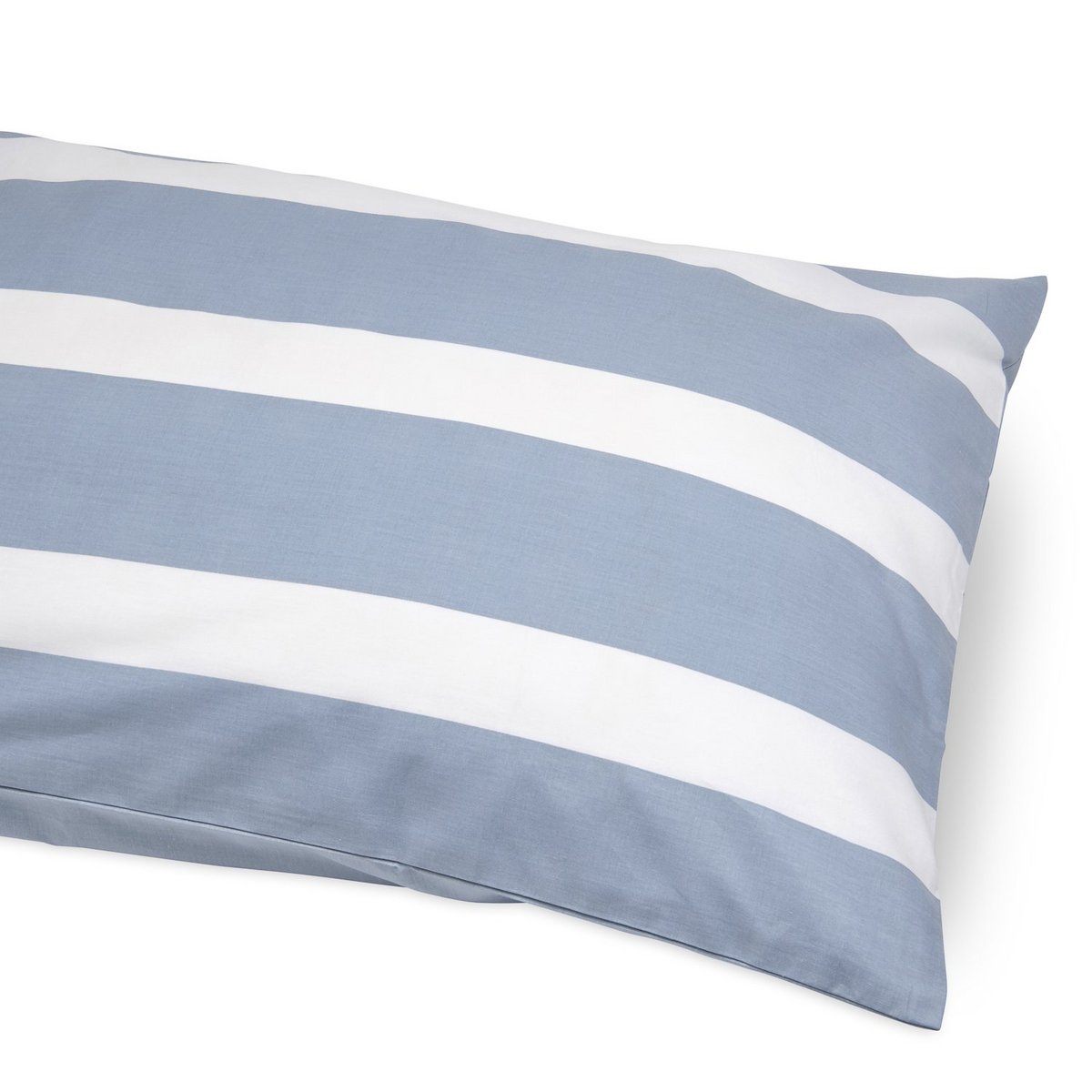 Cool Blue Reversible Thin Striped Duvet Cover and Pillow Case Set