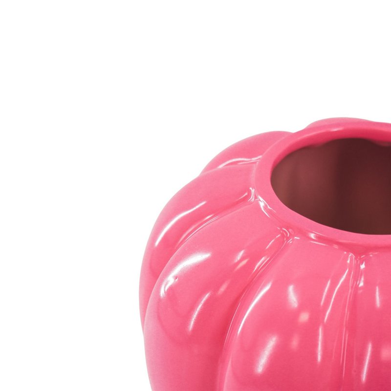 Flower Vase- Swirl Vase-Ceramic- Pink- 20x20x21,5 cm