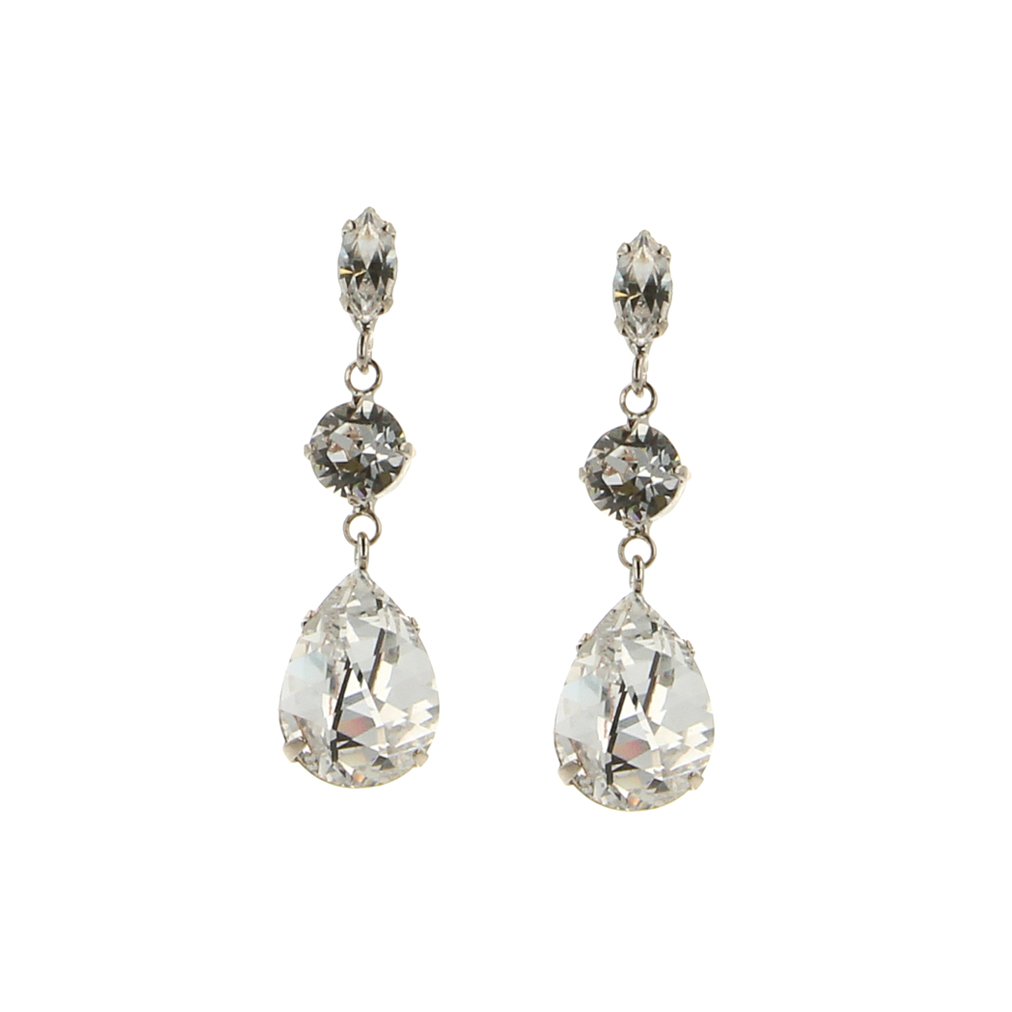 Silver Beetle Drop Earrings