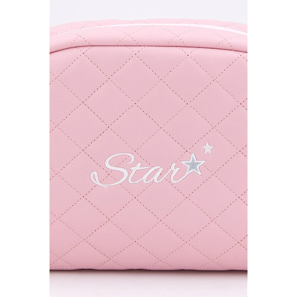 Baby Quiltet Broderet Vanity Case, Stjerne, Blå