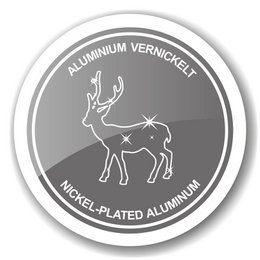 EDZARD set van 3 kandelaars elanden kandelaar, vernikkeld aluminium, hoogte 4,5 cm