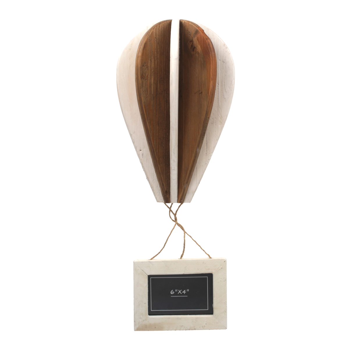 Decorative wooden hot air balloon photo holder 25x12x67 cm