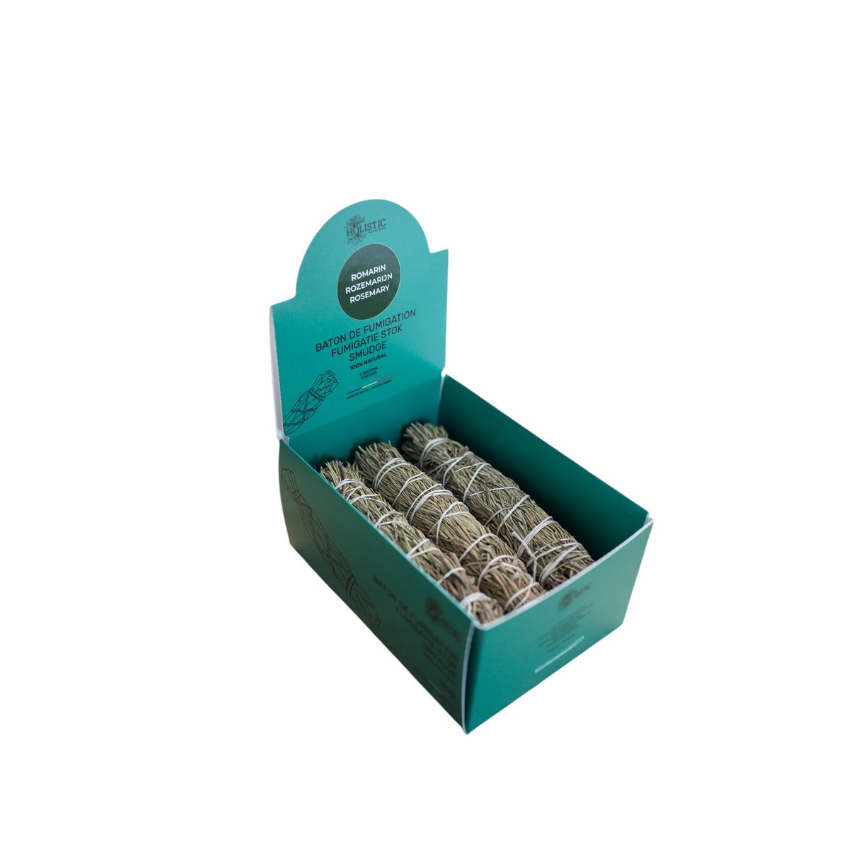 6 Verschmutzung Rosmarin -Box -Display mit 6 Rosmarin -Begasungsstöcken