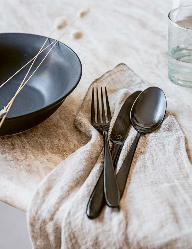 Set/18 Cutlery Matt Black