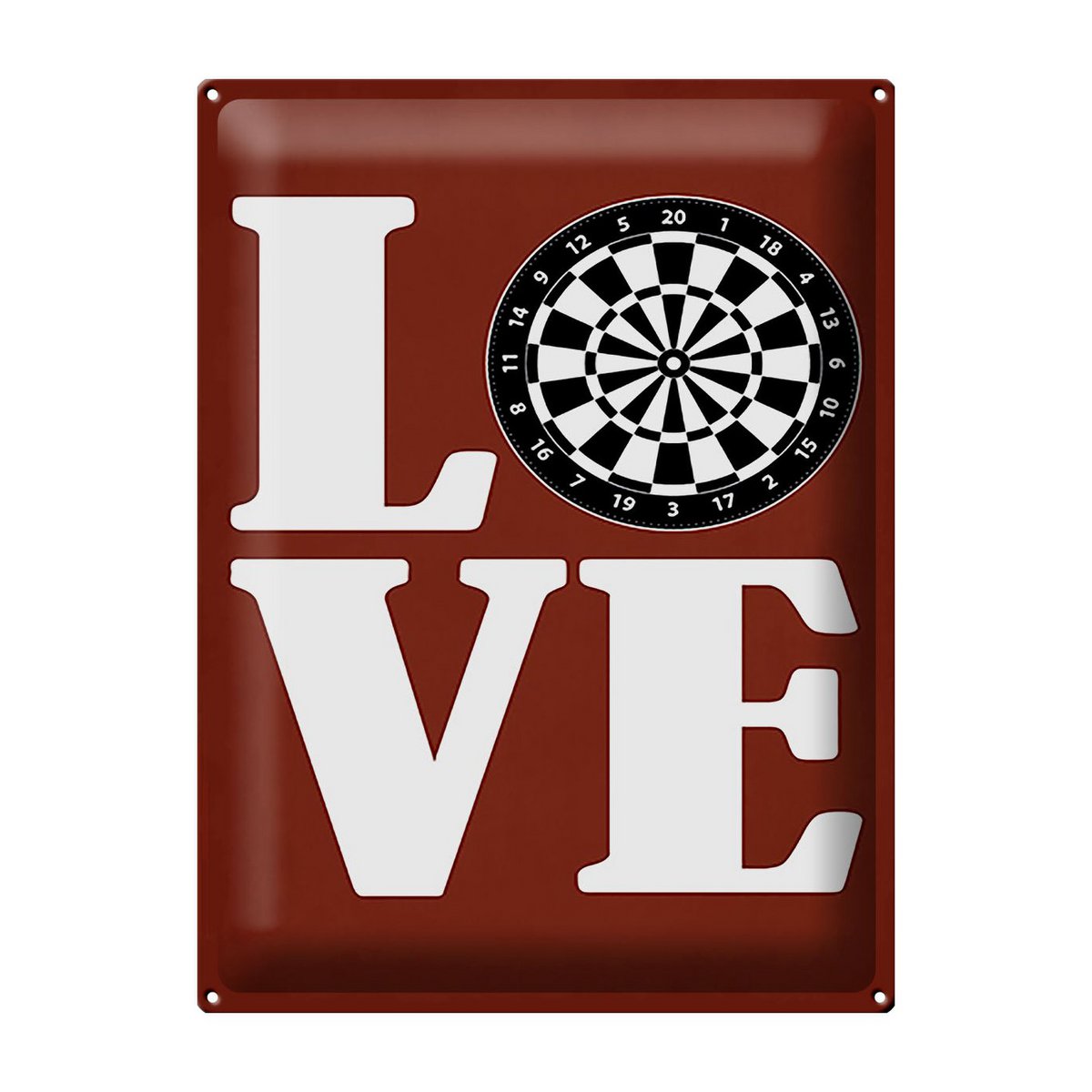 Tin sign saying 30x40cm Love Dart Gift