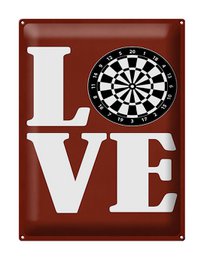 Tin sign saying 30x40cm Love Dart Gift