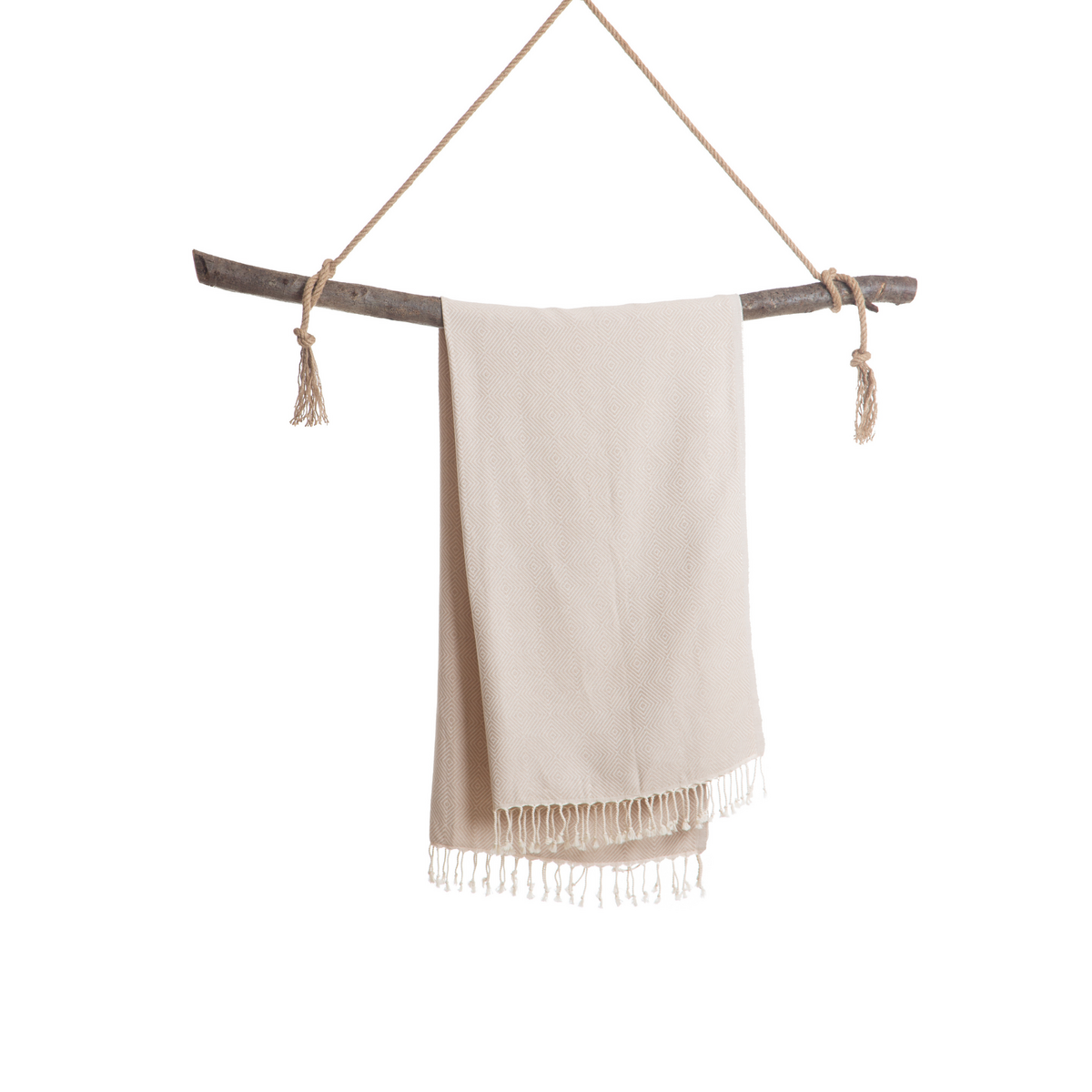 CRYSTAL Cotton Hammam Pool Towel – Compact – Beige - 180x100 cm