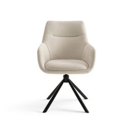 Drejelig - Spisestuestole med armlæn sæt af 2 - Olivia - Beige - Stof
