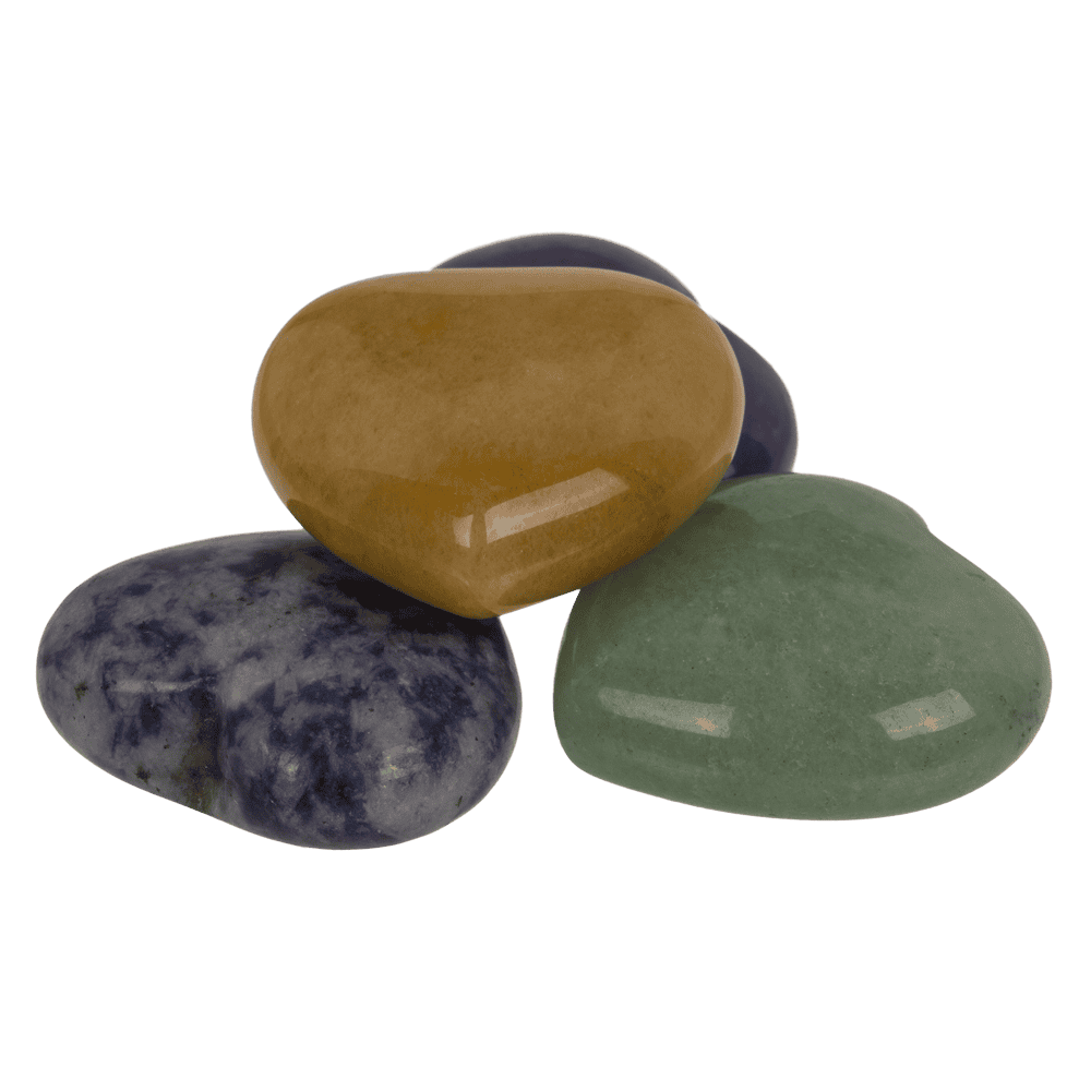 Gem stone, heart, 2,5 cm,