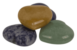 Gem stone, heart, 2,5 cm,