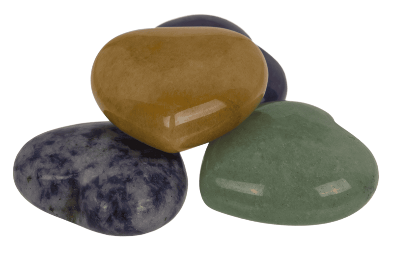 Gem stone, heart, 2,5 cm,