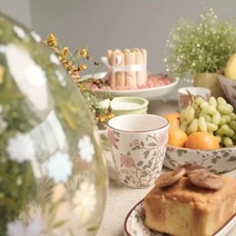 Kaffeebecher | Handgefertigte Pfingstrose handgefertigt | Steingut