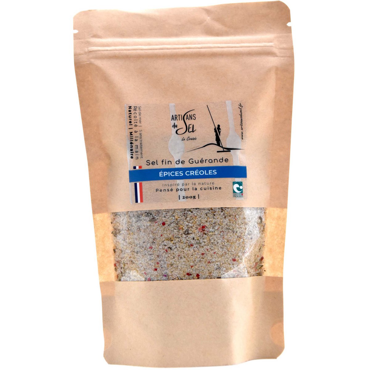 Fine salt of Guérande with Creole spices - 200g recharge | Salt craftsmen