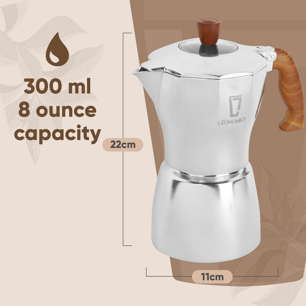 Olla Moka Aluminio 300ml