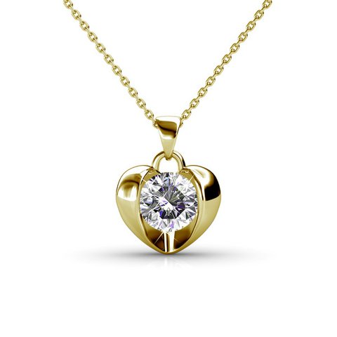 Simply Love Pendants - Gold and Crystal