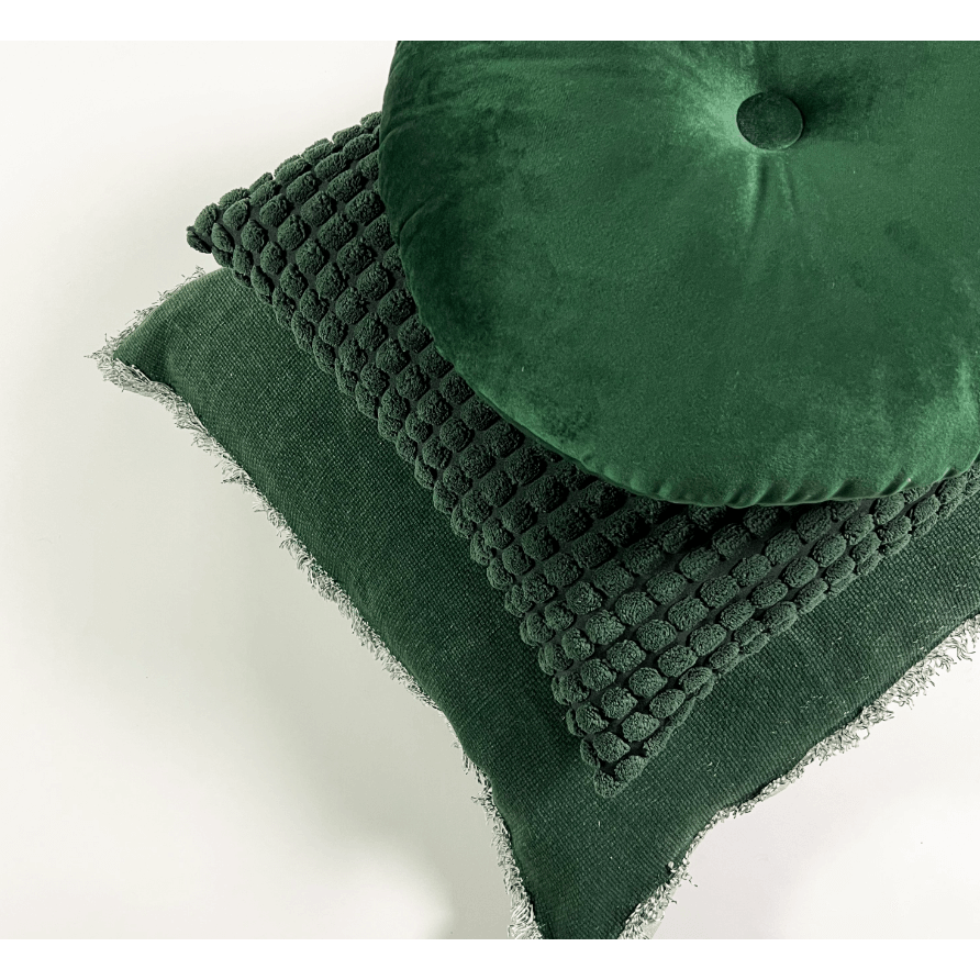 Dutch Decor BURTO - Cushion washed cotton 60x60 cm Mountain View - green