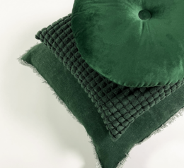 Dutch Decor BURTO - Cushion washed cotton 60x60 cm Mountain View - green