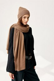 Gorro NAOMI - 100% lana merino - camel