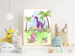 Dinosaur plakater x sæt med 3