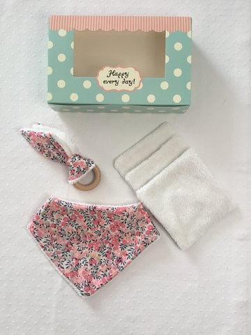Liberty Wiltshire pink birth gift box