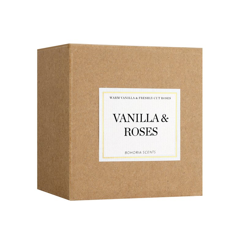 Vanilla & Roses Duftkerze 230g – Vanille & Rosen, Naturwachs, 50h