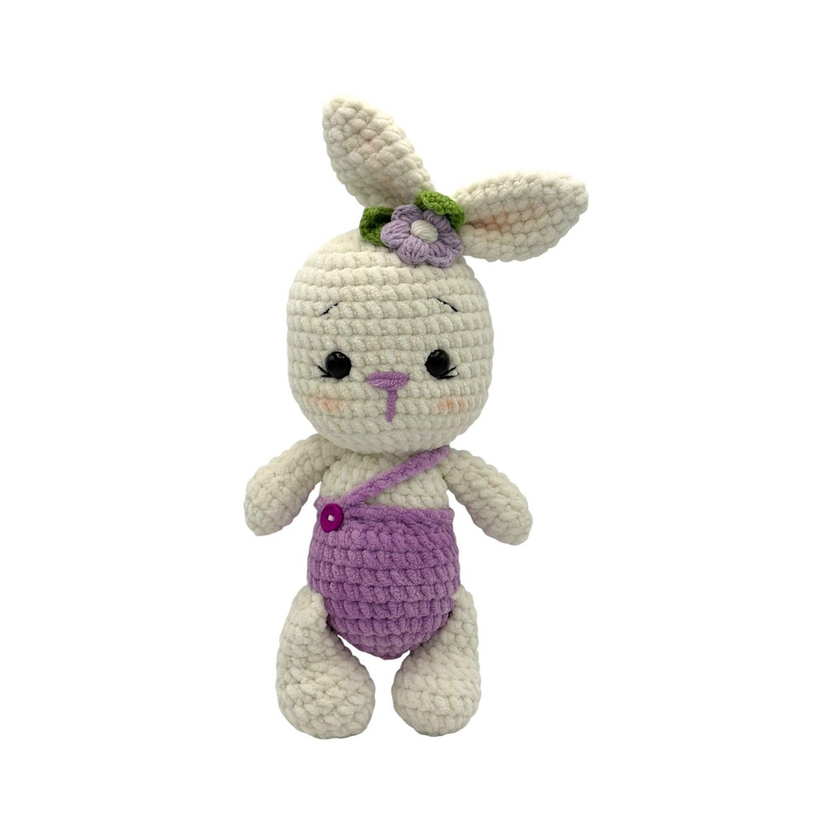 Handmade cuddly toy - bunny - made of velvet
